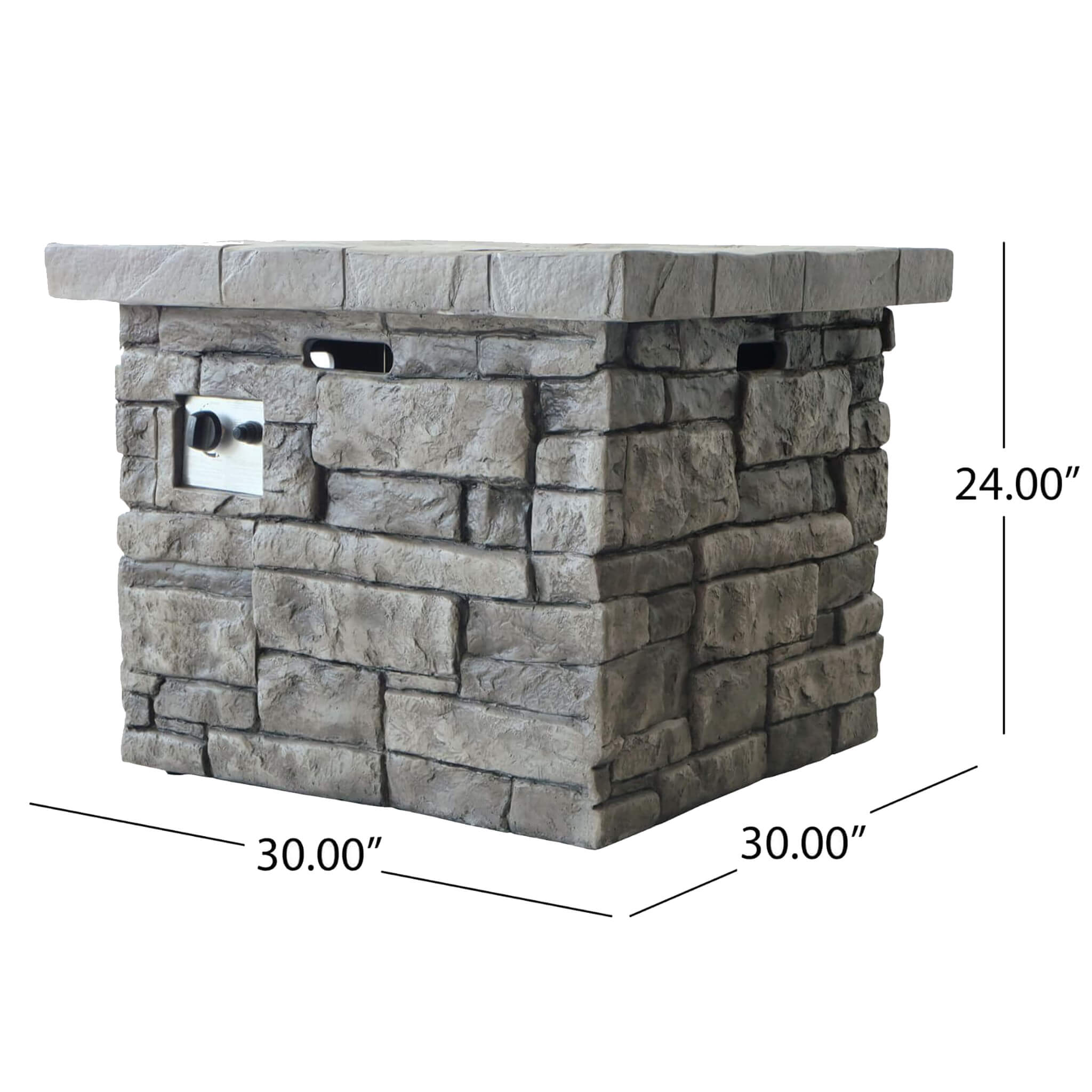 Alora 30-Inch Modern Outdoor 40K BTU Steel Frame Propane Fire Table With Lava Rocks (SAK12756) – SAKSBY WHOLESALE, view 13