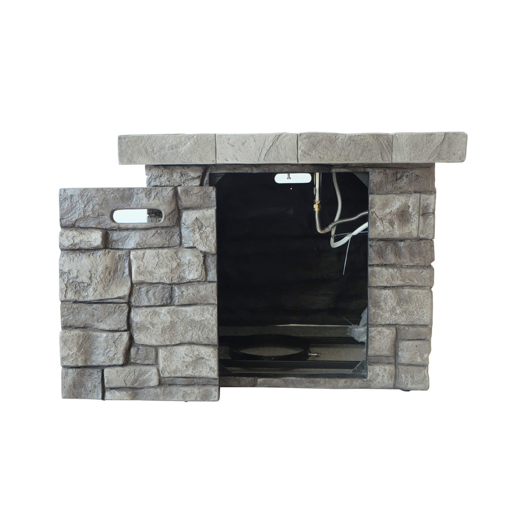 Alora 30-Inch Modern Outdoor 40K BTU Steel Frame Propane Fire Table With Lava Rocks (SAK12756) – SAKSBY WHOLESALE, view 7