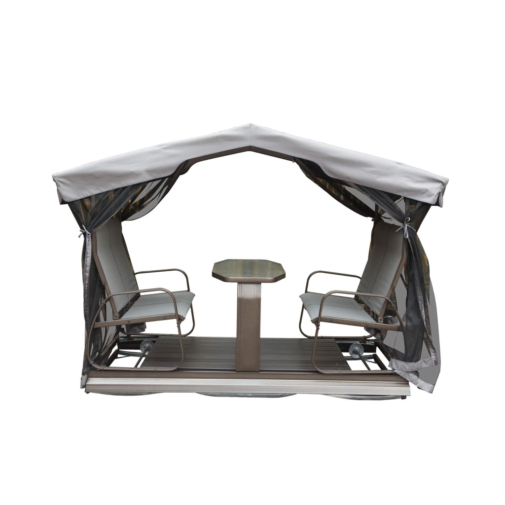 Alora 4-Seat Outdoor Aluminum Patio Swing Glider Bench With Canopy (SAK41726) – SAKSBY WHOLESALE