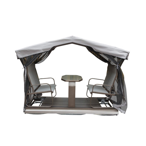 Alora 4-Seat Outdoor Aluminum Patio Swing Glider Bench With Canopy (SAK41726) – SAKSBY WHOLESALE