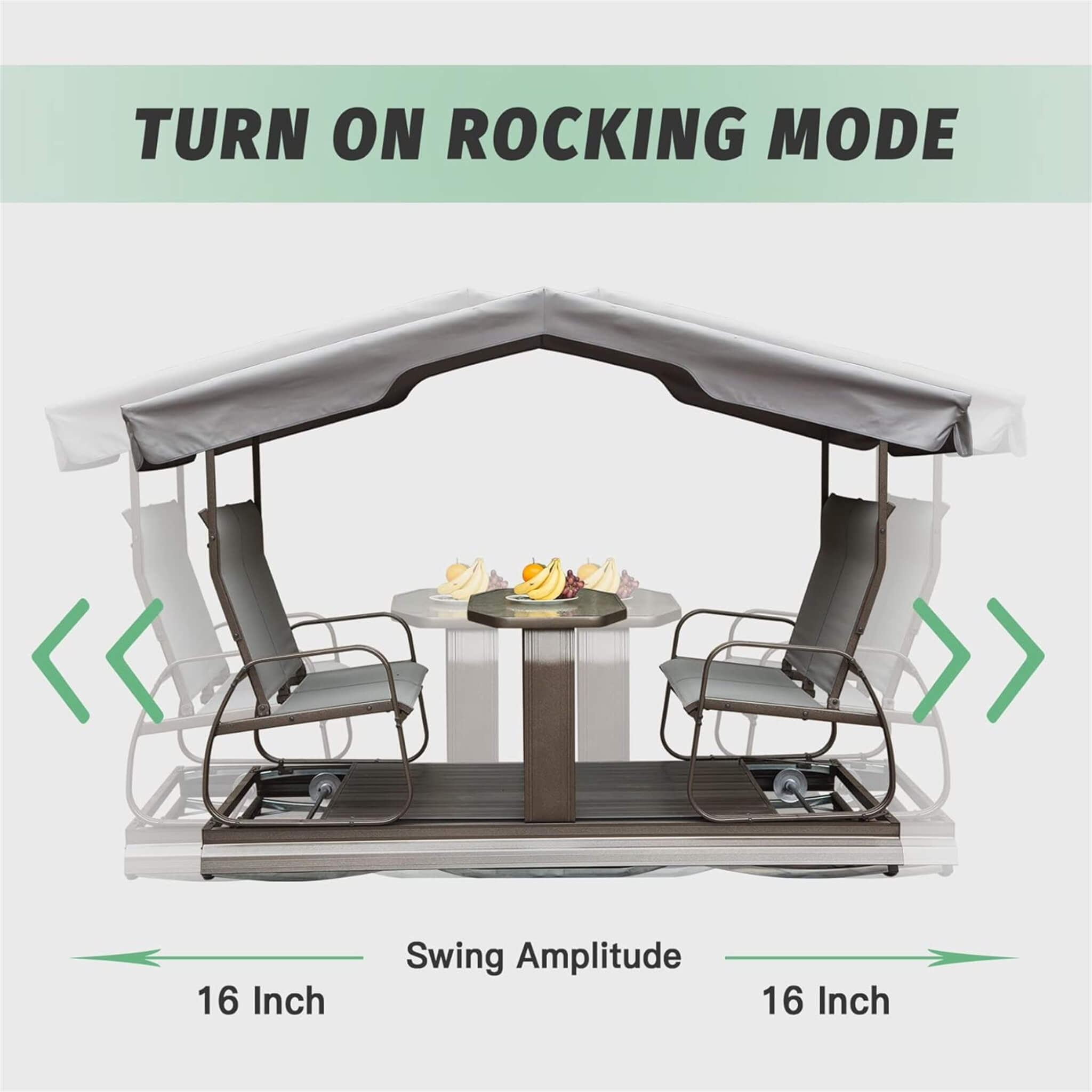 Alora 4-Seat Outdoor Aluminum Patio Swing Glider Bench With Canopy (SAK41726) – SAKSBY WHOLESALE, view 4