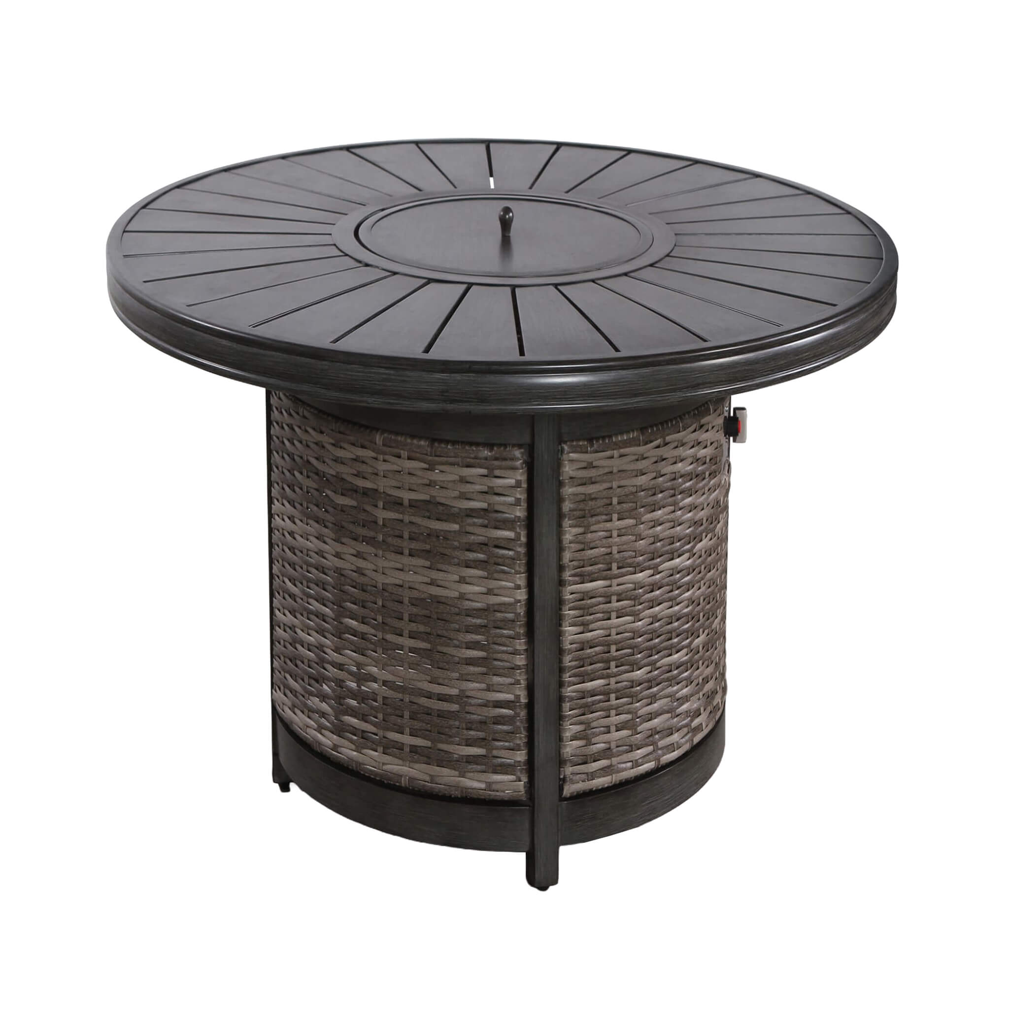 Alora 52-Inch Propane Fire Pit Wicker Table With Aluminum Top (SAK28510) – SAKSBY WHOLESALE