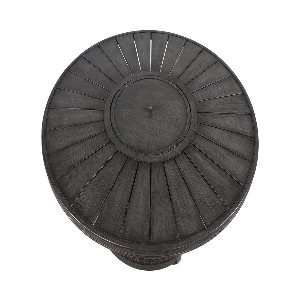 Alora 52-Inch Propane Fire Pit Wicker Table With Aluminum Top (SAK28510) – SAKSBY WHOLESALE, view 5