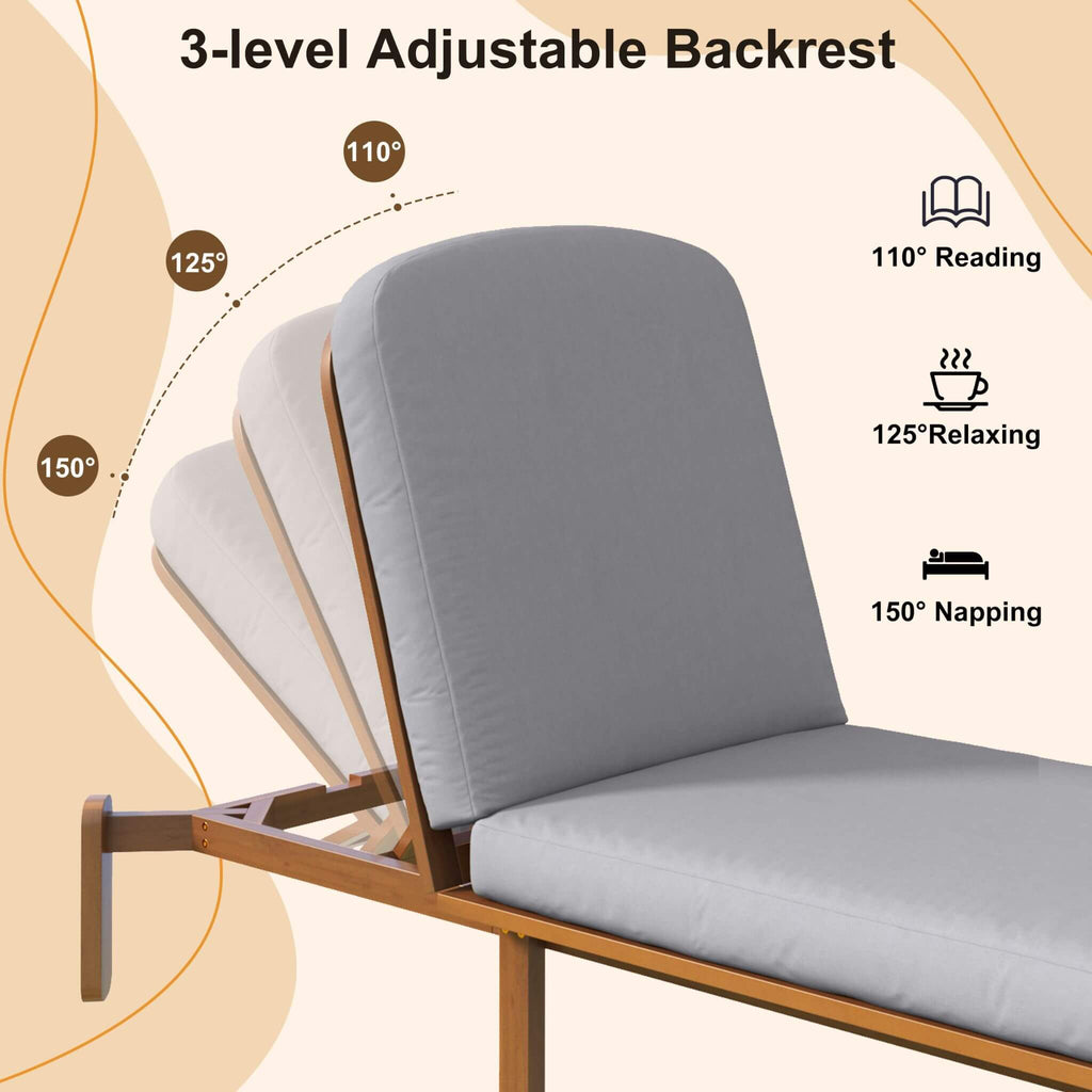 Alora Adjustable Outdoor Chaise Lounge With Reclining Backrest (SAK04689) – SAKSBY WHOLESALE, view 4