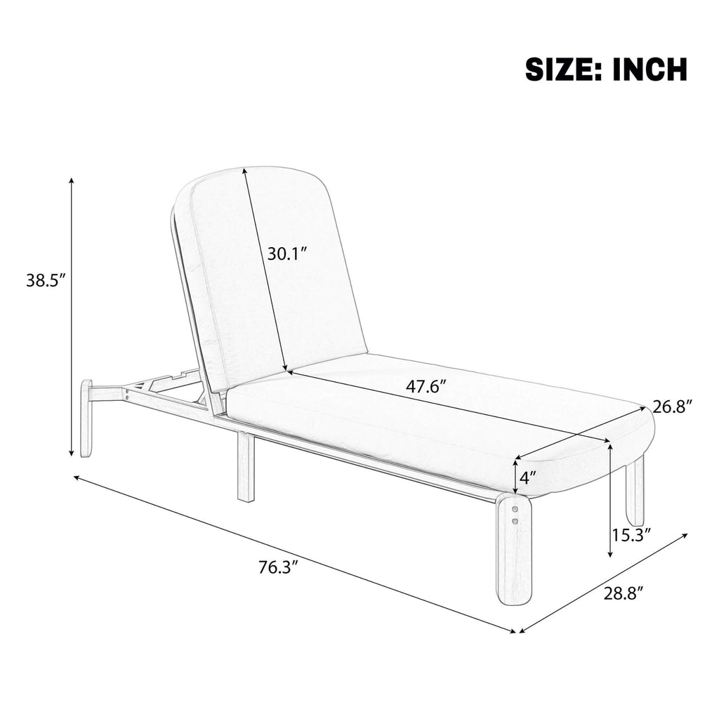 Alora Adjustable Outdoor Chaise Lounge With Reclining Backrest (SAK04689) – SAKSBY WHOLESALE, view 17