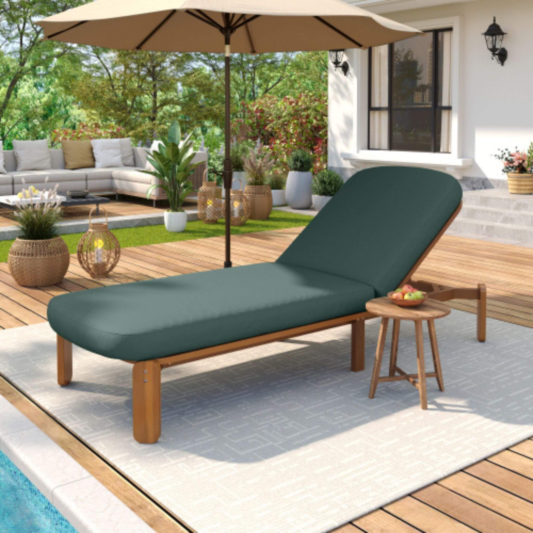 Alora Adjustable Outdoor Chaise Lounge With Reclining Backrest (SAK04689) – SAKSBY WHOLESALE, view 19