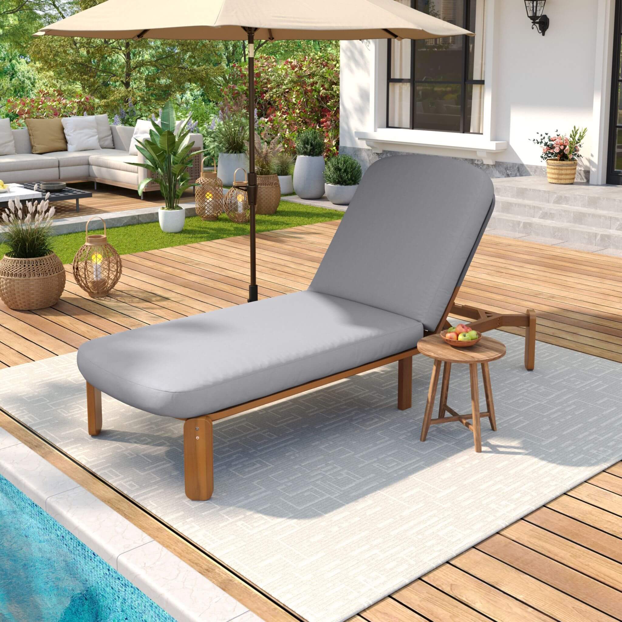 Alora Adjustable Outdoor Chaise Lounge With Reclining Backrest (SAK04689) – SAKSBY WHOLESALE, view 9