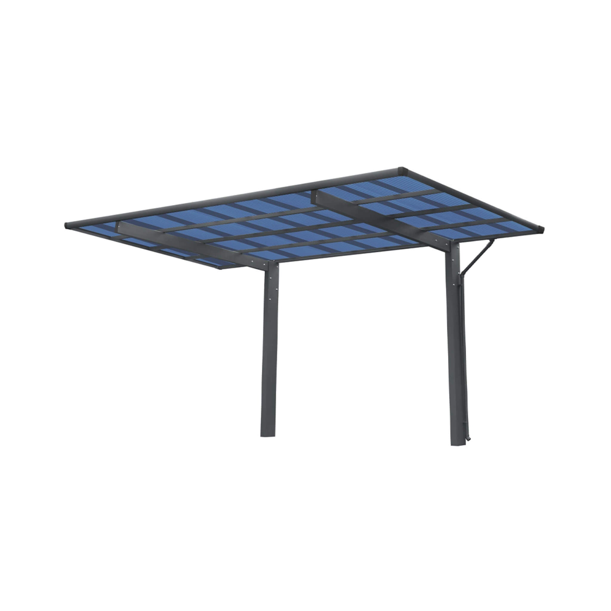 [10X17FT] Alora Extra-Large Heavy-Duty Outdoor Aluminum Single Side Carport With Galvanized Metal Roof (SAK31279) – SAKSBY WH