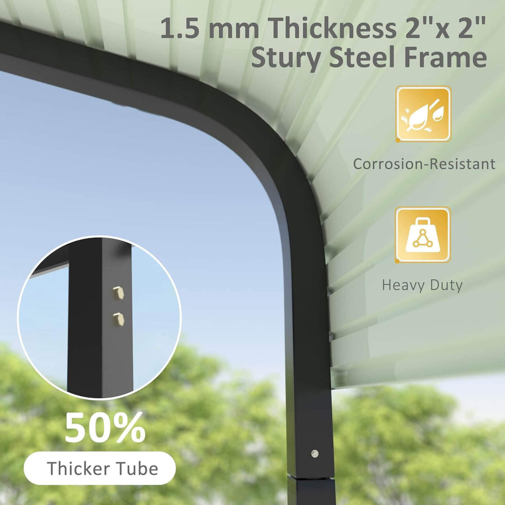 [20X20FT] Alora Heavy-Duty Extra-Large 2 Car Metal Carport Kit For Cars, Boats, And Trucks (SAK46135) – SAKSBY WHOLESALE, vie