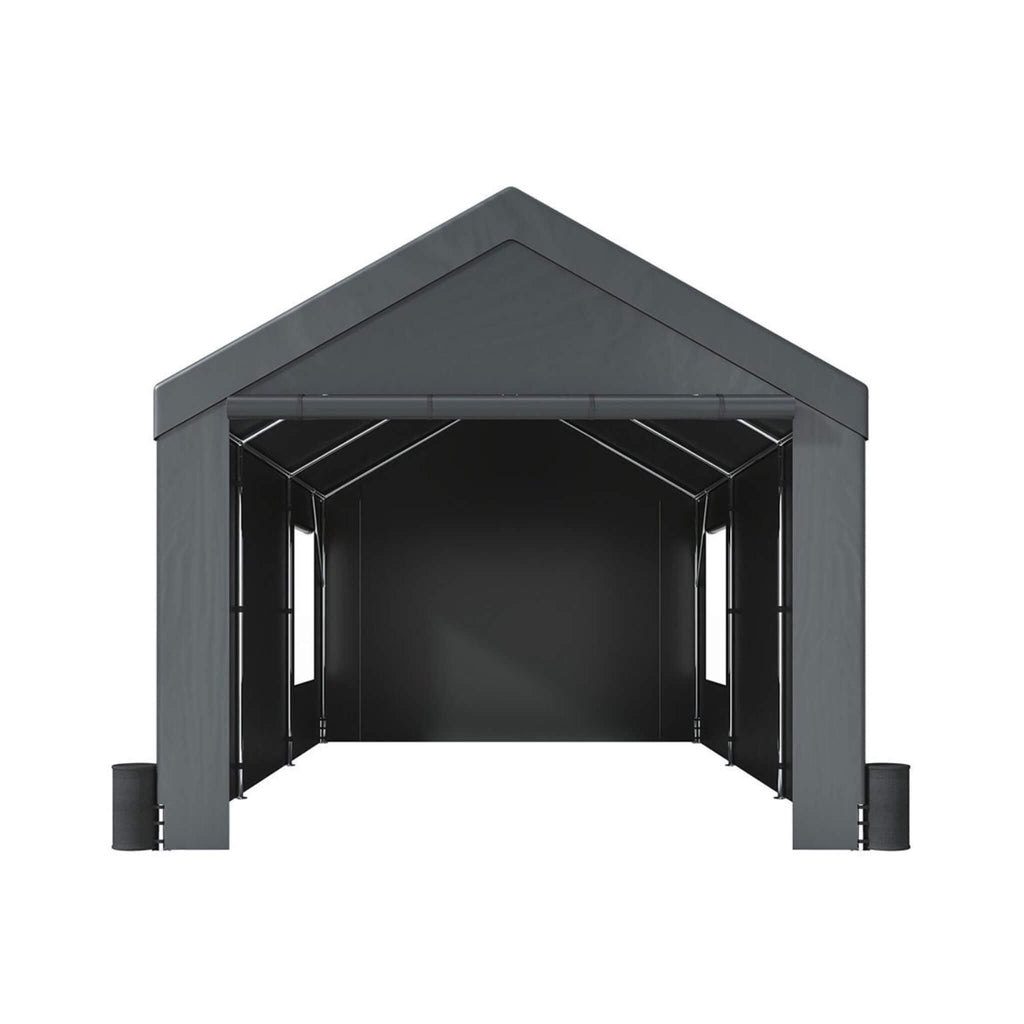 [12X20FT] Alora Heavy-Duty Outdoor Premium Garage Tarp Canopy Shelter W/ Removable Sidewalls (SAK94615) – SAKSBY WHOLESALE, v