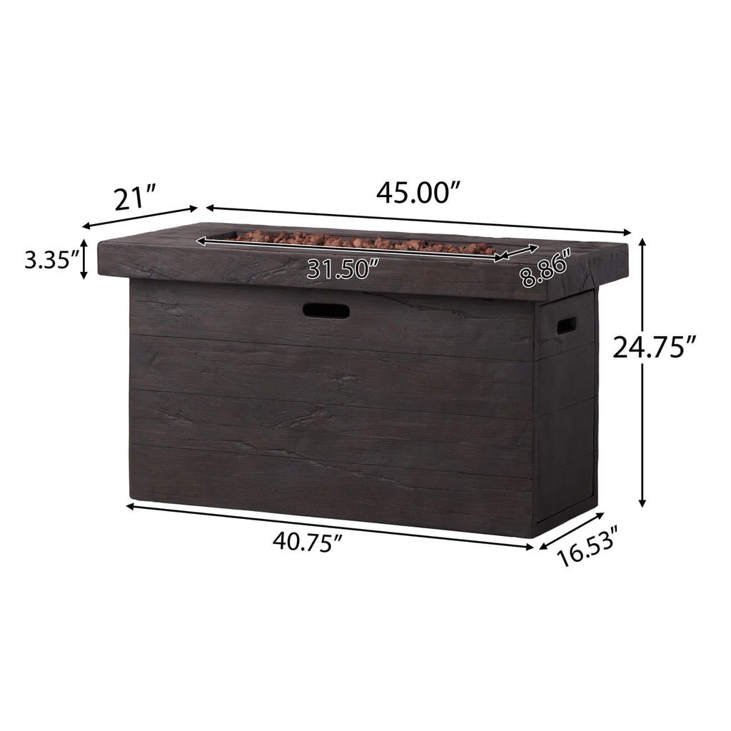 Alora Luxury 45-Inch 50K BTU Rectangular MGO LP Fire Pit (SAK63874) – SAKSBY WHOLESALE, view 4