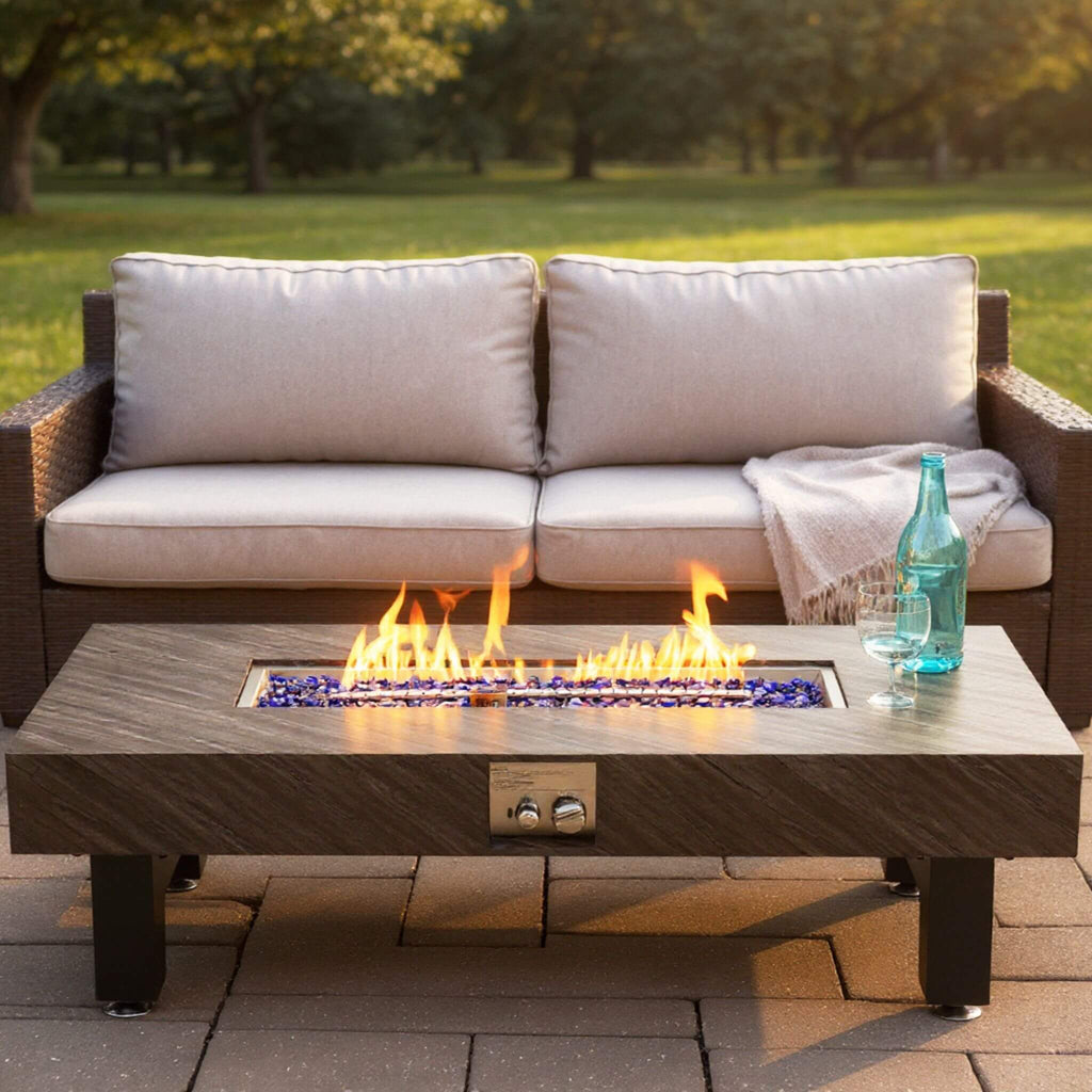Alora 54-Inch Modern Outdoor Propane Fire Pit Table With Waterproof Cover (SAK42628) – SAKSBY WHOLESALE, view 8
