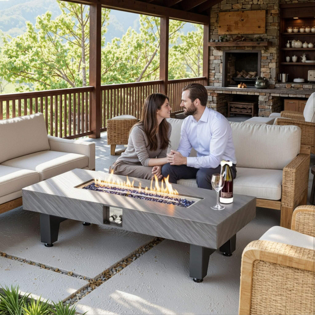 Alora 54-Inch Modern Outdoor Propane Fire Pit Table With Waterproof Cover (SAK42628) – SAKSBY WHOLESALE, view 13