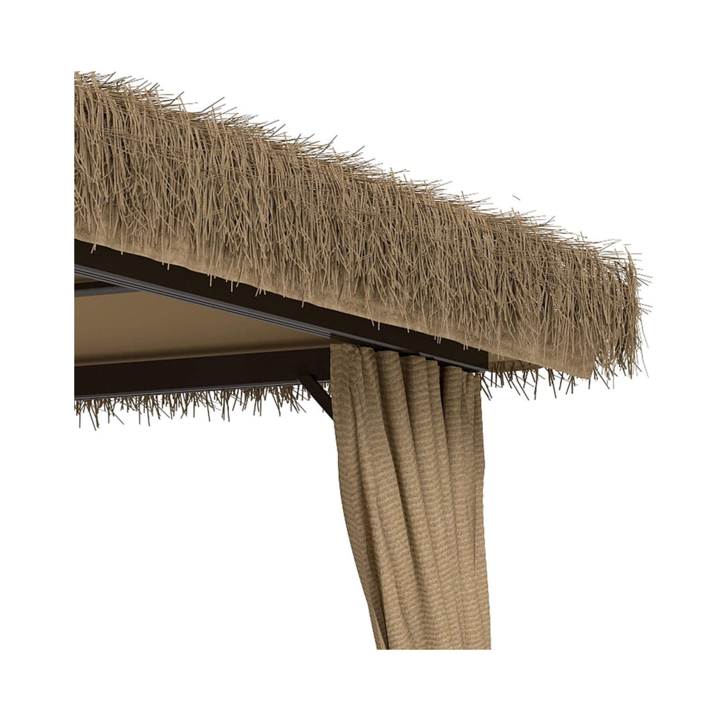 Alora Outdoor Double Canopy Aluminum Patio Gazebo With Hawaiian Thatch Roof (SAK39068) – SAKSBY WHOLESALE, view 12