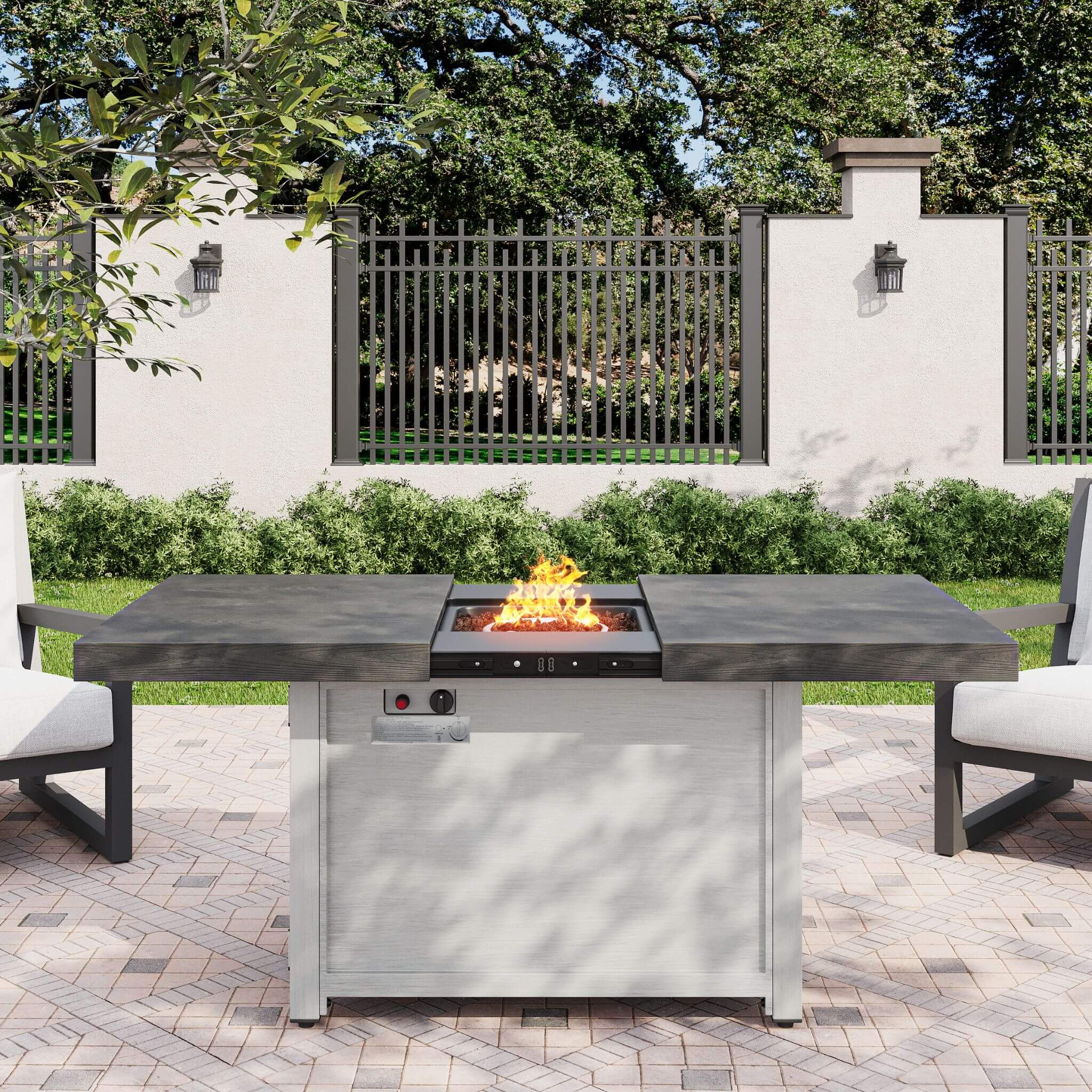 Alora Premium 50K BTU Rectangle Outdoor Aluminum Fire Pit Table (SAK70248) – SAKSBY WHOLESALE