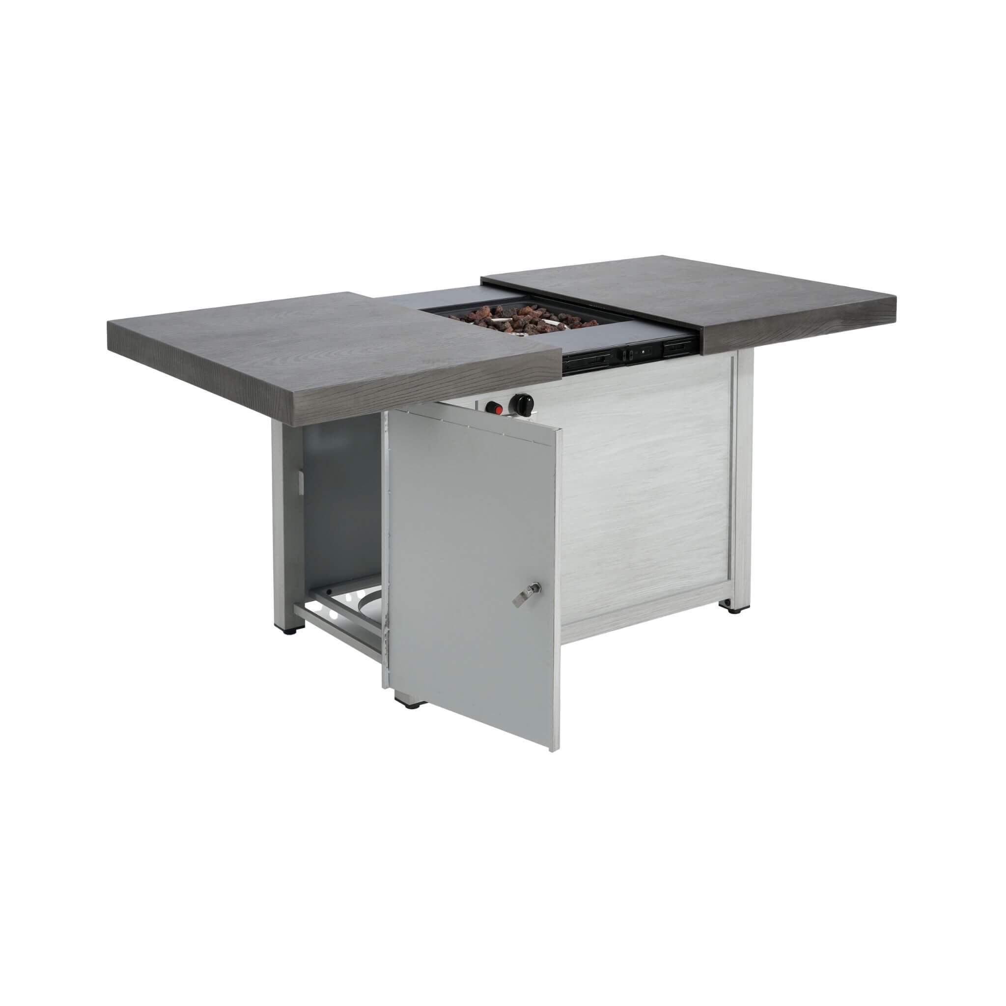Alora Premium 50K BTU Rectangle Outdoor Aluminum Fire Pit Table (SAK70248) – SAKSBY WHOLESALE, view 3