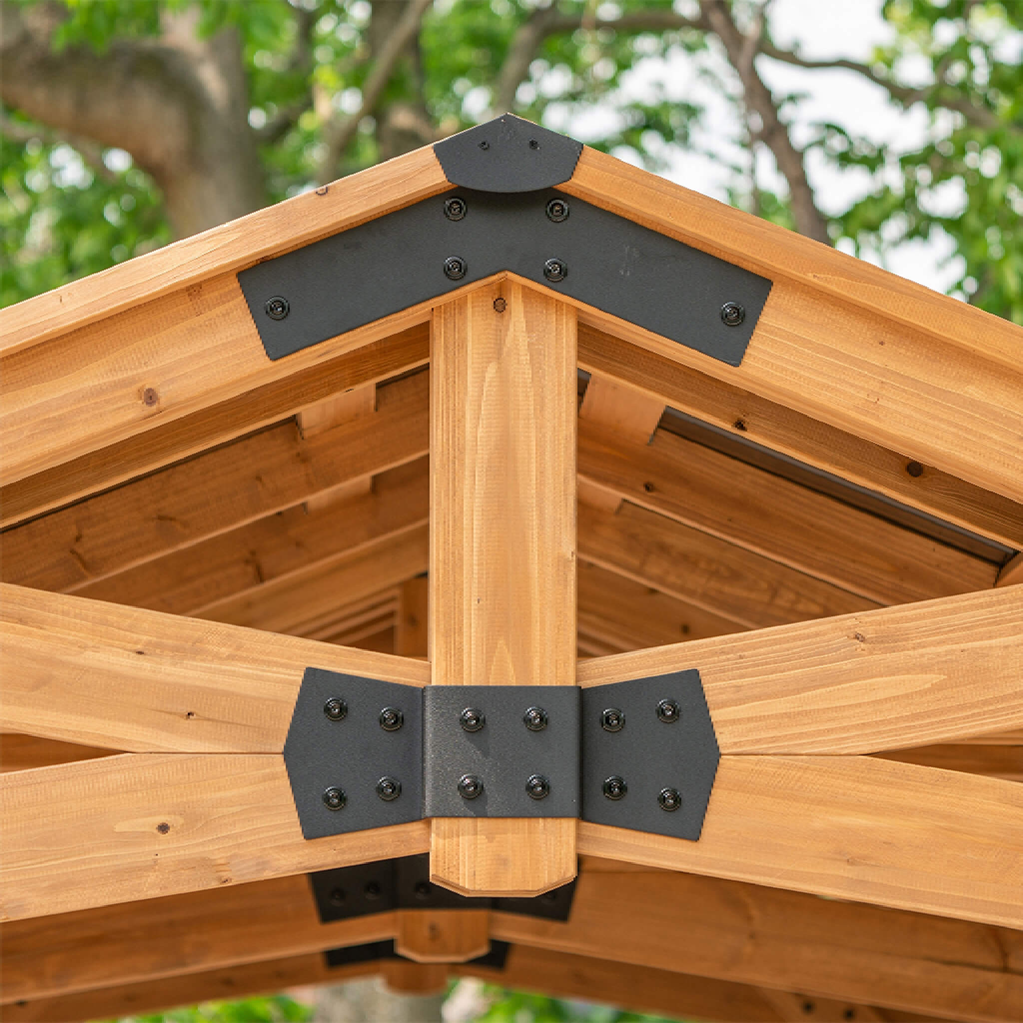 [12X20FT] Alora Premium All Cedar Wooden Carport Pavilion Gazebo With Sloped Hardtop Steel Roof (SAK14279) – SAKSBY WHOLESALE