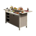 Alora Premium All-Weather Spacious Outdoor Patio Bar Table With Aluminum Frame (SAK51876) – SAKSBY WHOLESALE