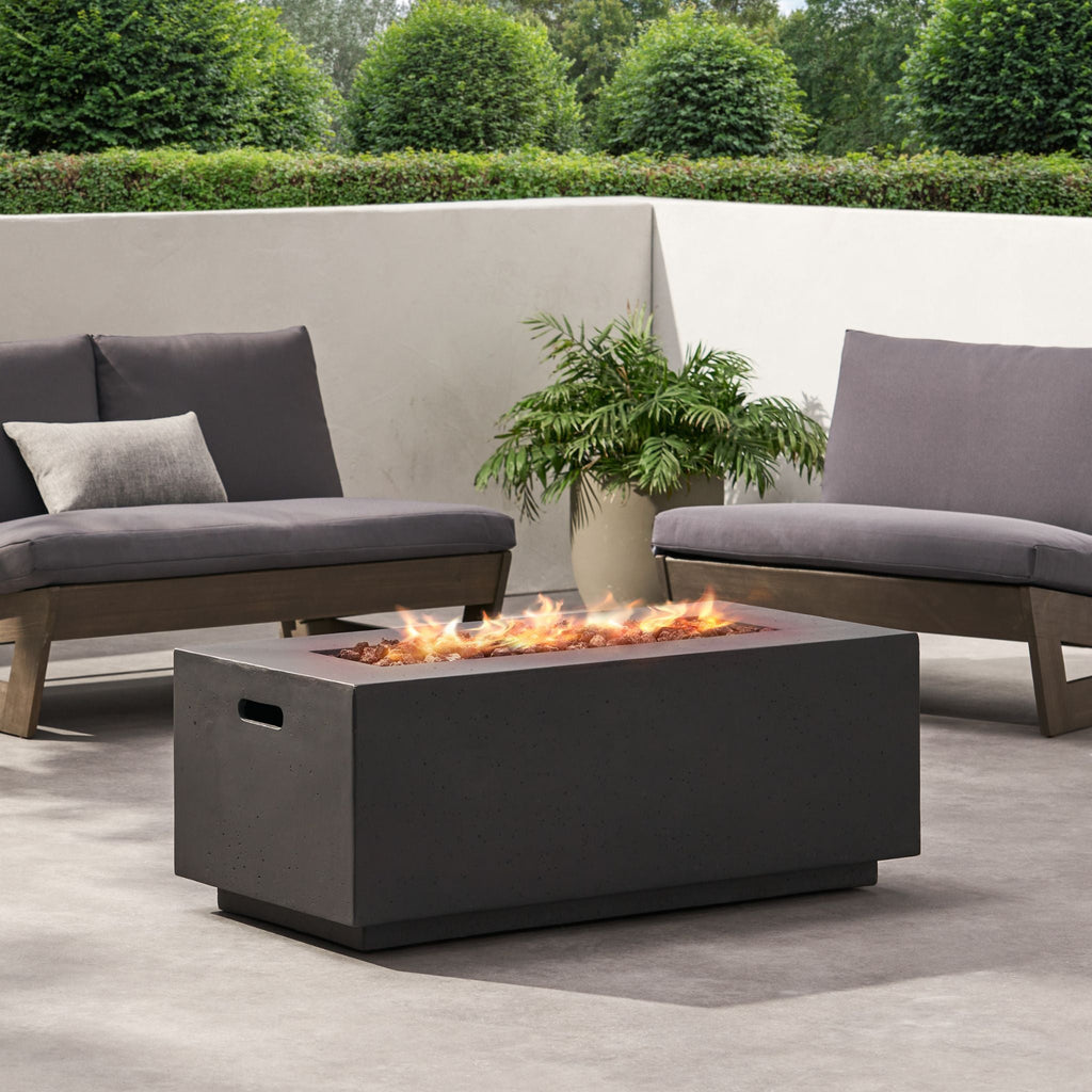Alora Premium Outdoor Contemporary 40K BTU Rectangular Propane Gas Fire Pit Table (SAK96153) – SAKSBY WHOLESALE, view 8