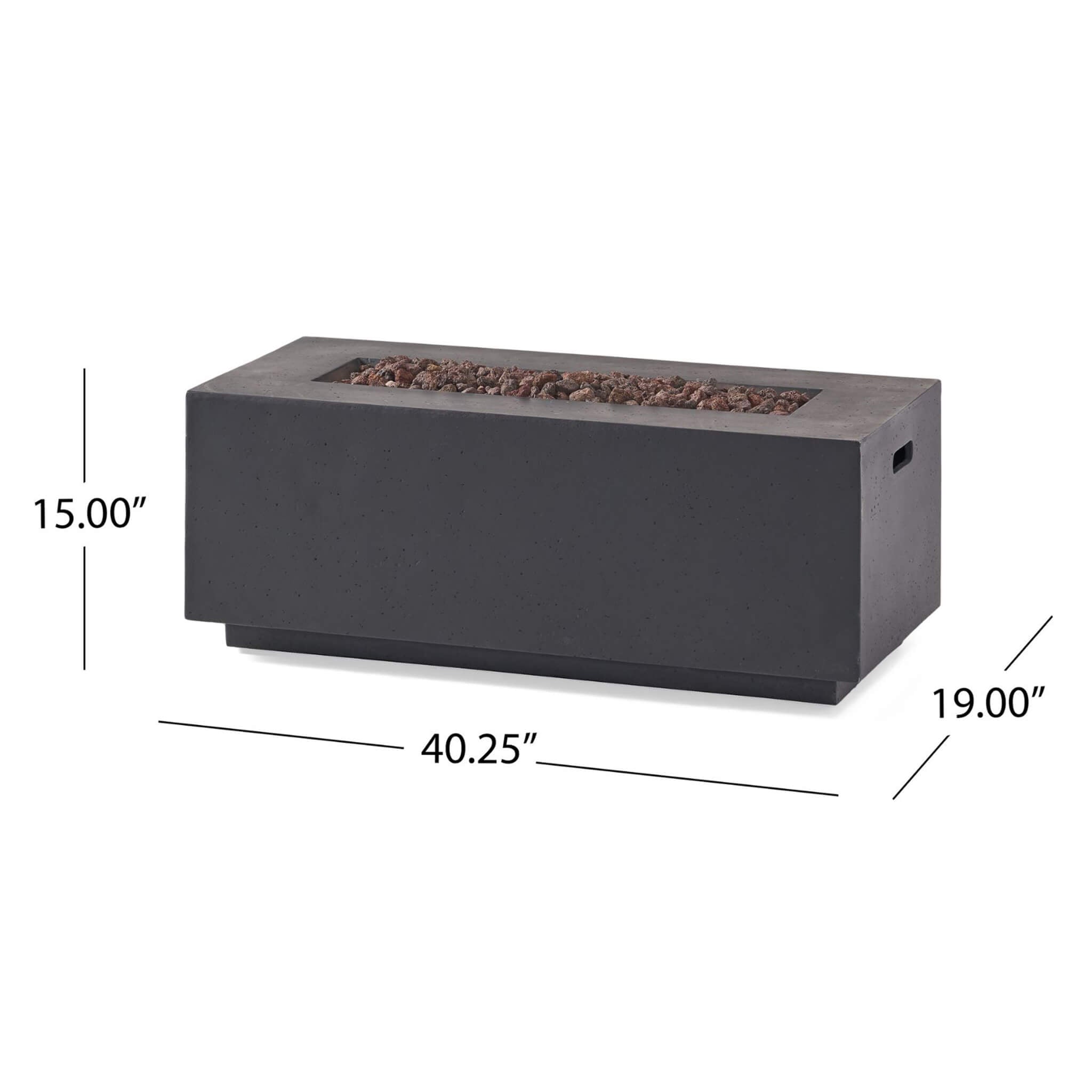 Alora Premium Outdoor Contemporary 40K BTU Rectangular Propane Gas Fire Pit Table (SAK96153) – SAKSBY WHOLESALE, view 12
