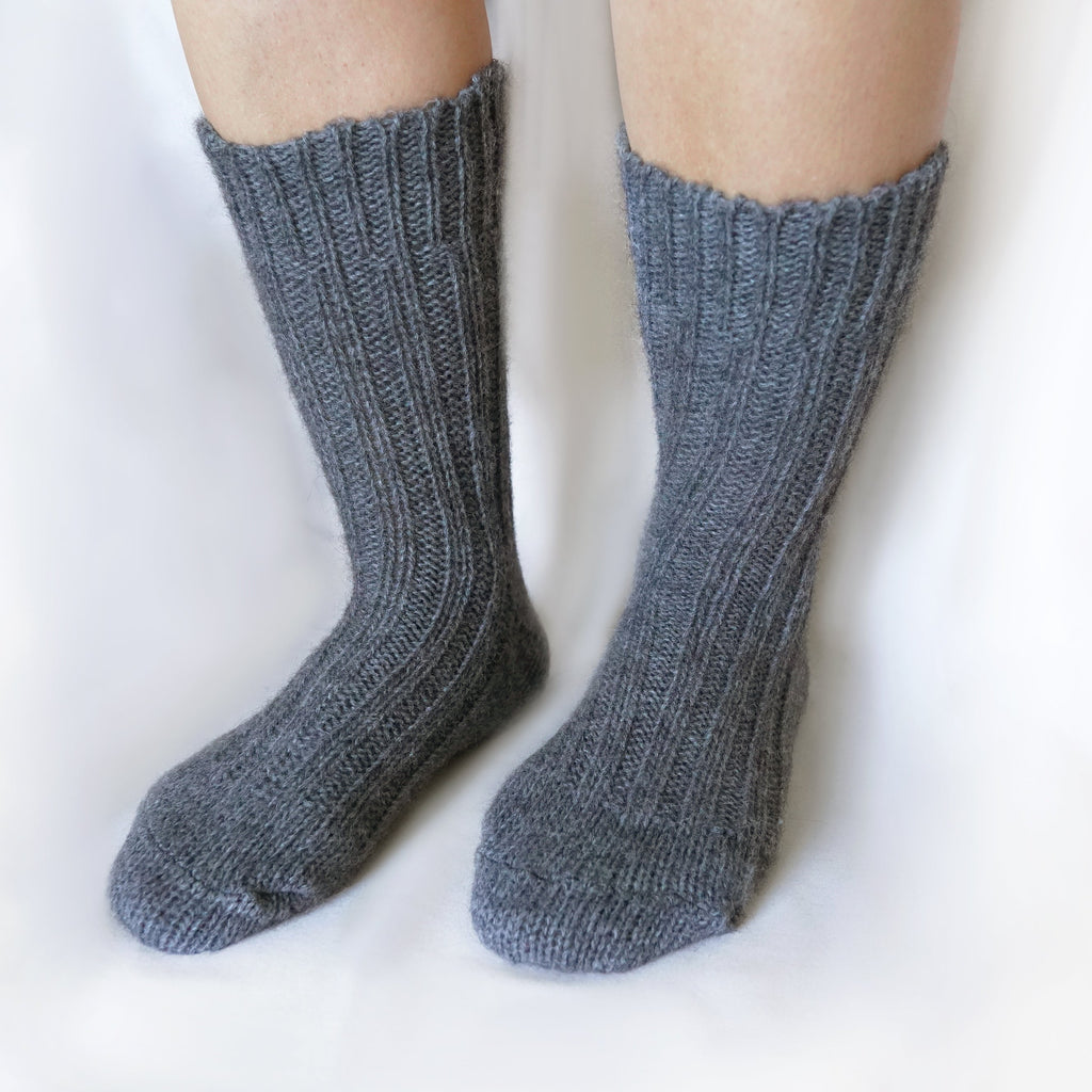 tittimitti tittimitti® Men’s Alpaca Wool Socks – Soft Warm Winter Crew Socks (Made in Italy) — back view