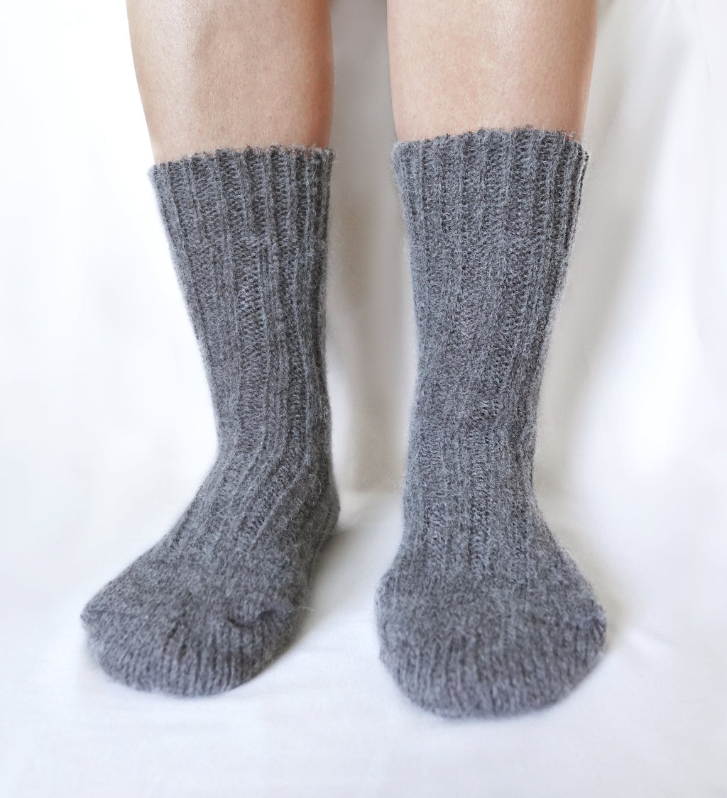 tittimitti tittimitti® Women’s Alpaca Wool Socks 1 Pair – Soft Warm Winter Crew Socks (Made in Italy) — alternative angle
