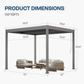 Alora Aluminum Louvered Pergola Kit With Adjustable Roof & Drainage (SAK94316) – SAKSBY WHOLESALE, view 8