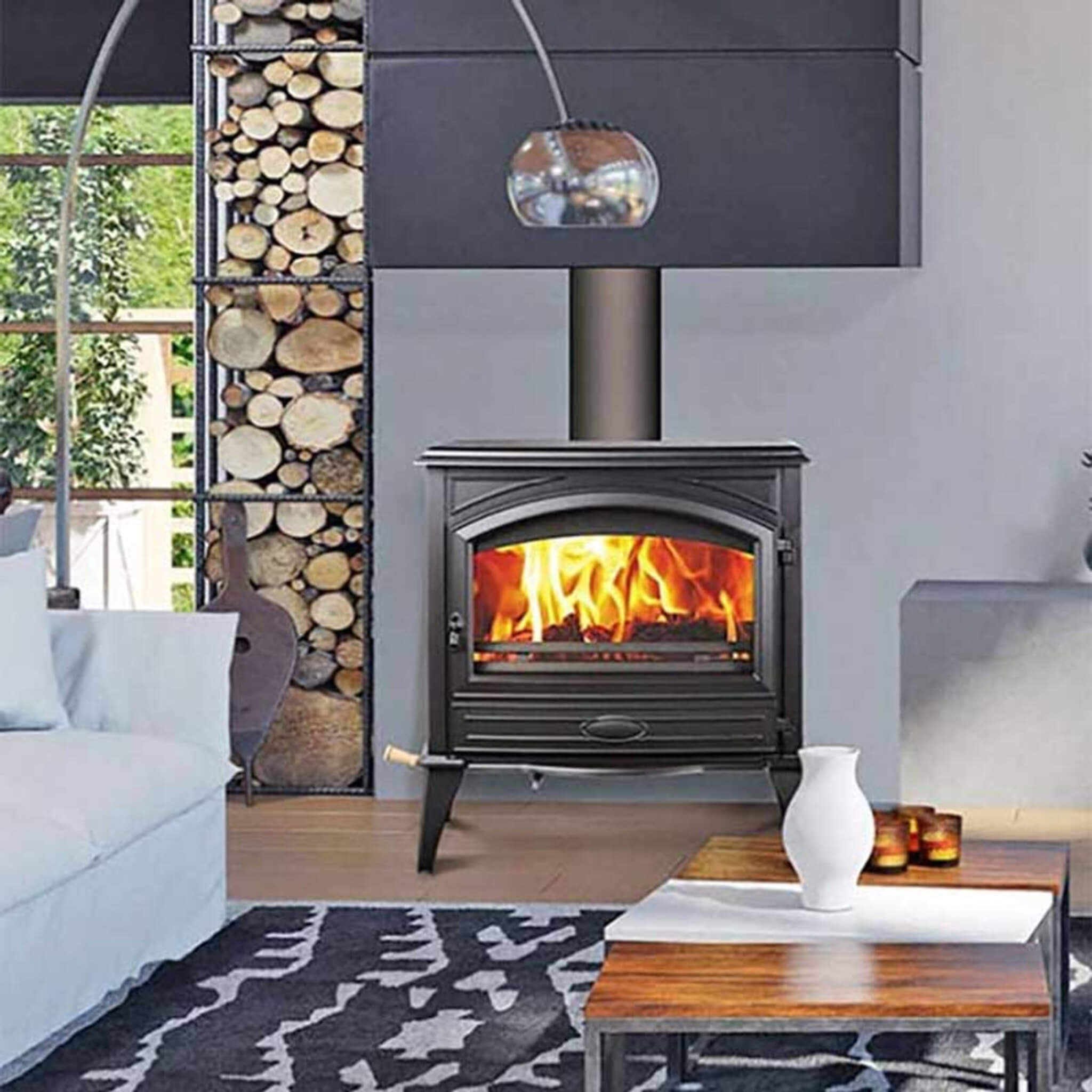 Amantii Lynwood Wood Burning Cast Iron Stove Fireplace [LYNWOOD-W76] (SAK25618) – SAKSBY WHOLESALE, view 4
