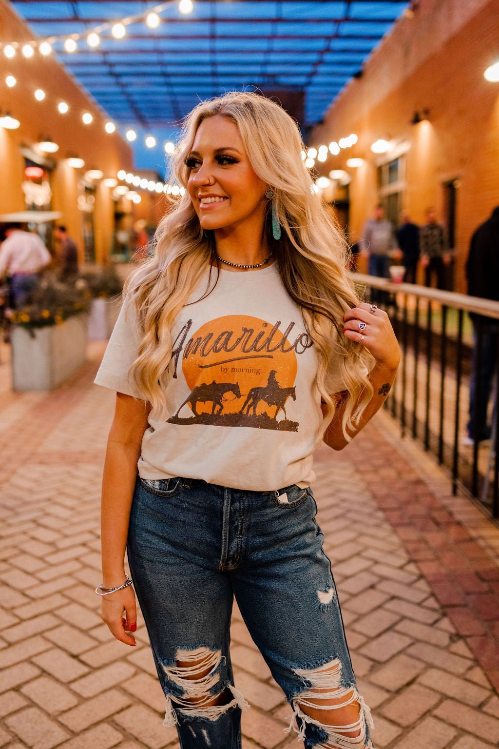Wild Junkie Amarillo by Mornin' Western Graphic Tee — detail close-up