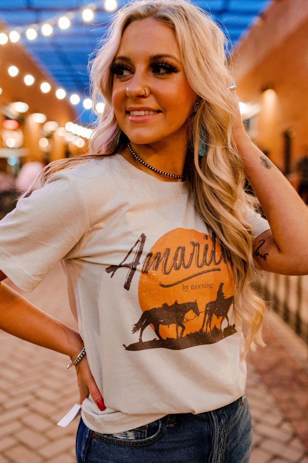 Wild Junkie Amarillo by Mornin' Western Graphic Tee — lifestyle context