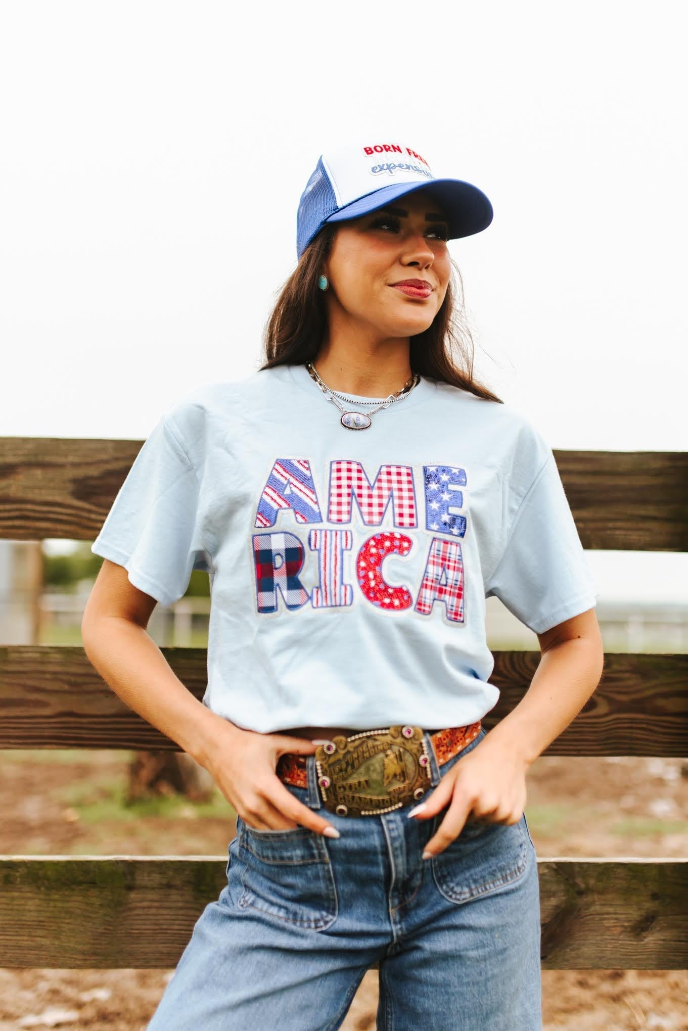 Wild Junkie America Sequin Patch Tee — main product shot