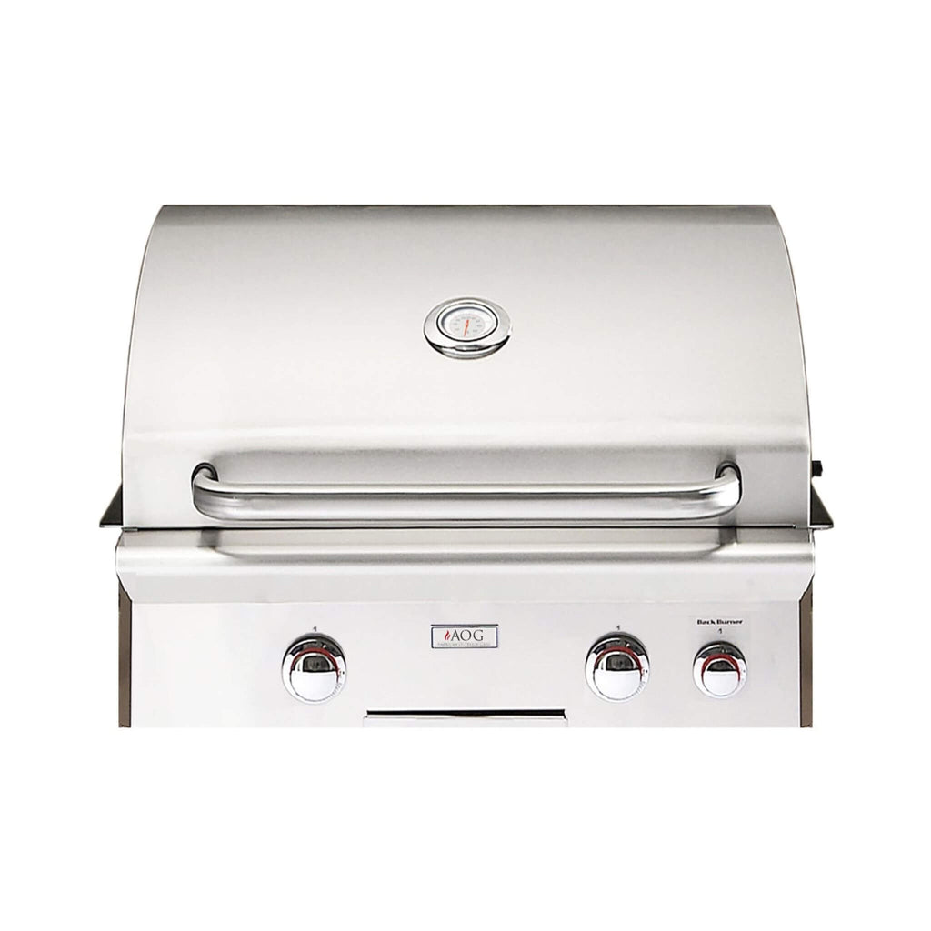 American Outdoor Grill T-Series 24-Inch 2-Burner Built-In Natural Gas Grill W/ Rotisserie Kit [24NBT] (SAK65205) – SAKSBY WHO