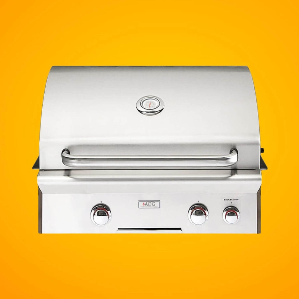 American Outdoor Grill T-Series 24-Inch 2-Burner Built-In Natural Gas Grill W/ Rotisserie Kit [24NBT] (SAK65205) – SAKSBY WHO