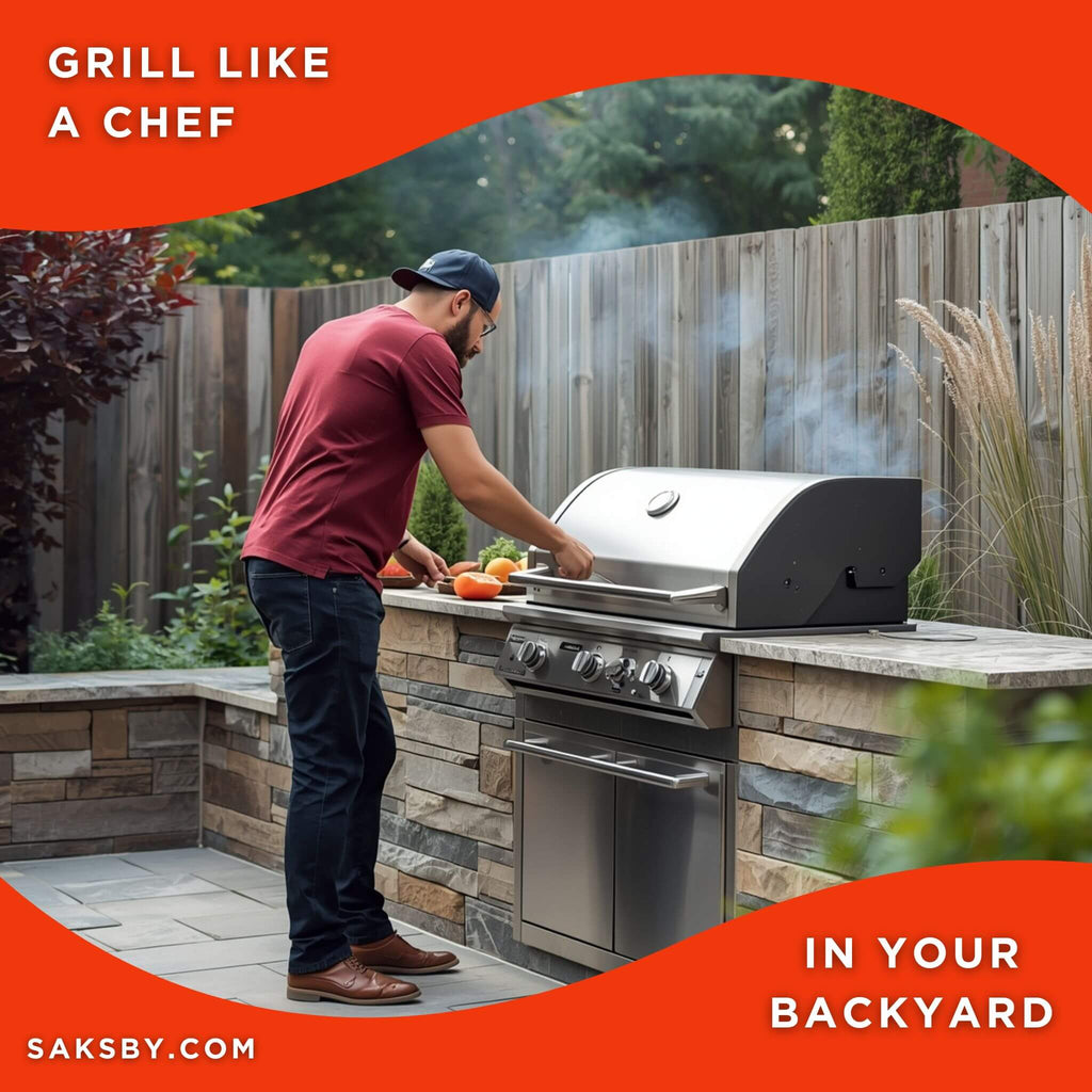 American Outdoor Grill T-Series 24-Inch 2-Burner Built-In Natural Gas Grill W/ Rotisserie Kit [24NBT] (SAK65205) – SAKSBY WHO
