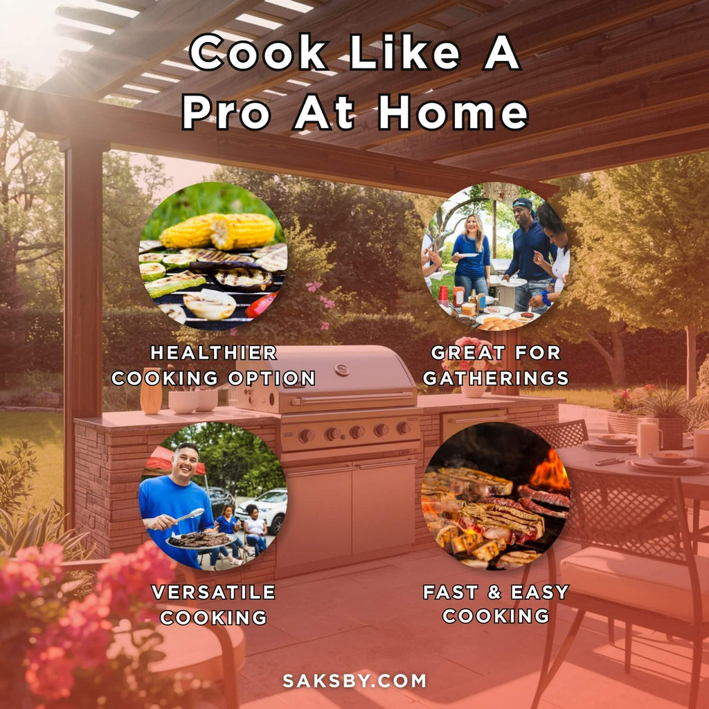 American Outdoor Grill L-Series 30-Inch 3-Burner Built-In Natural Gas Grill W/ Rotisserie Kit [30NBL] (SAK57636) – SAKSBY WHO