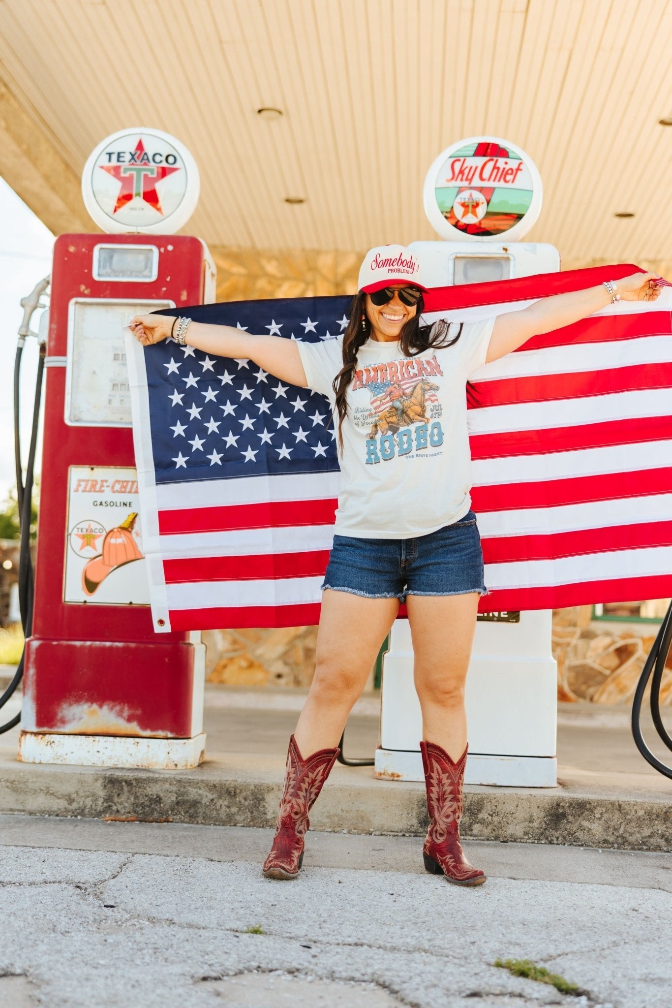 Wild Junkie American Rodeo 4th July Graphic Tee — lifestyle worn / used context