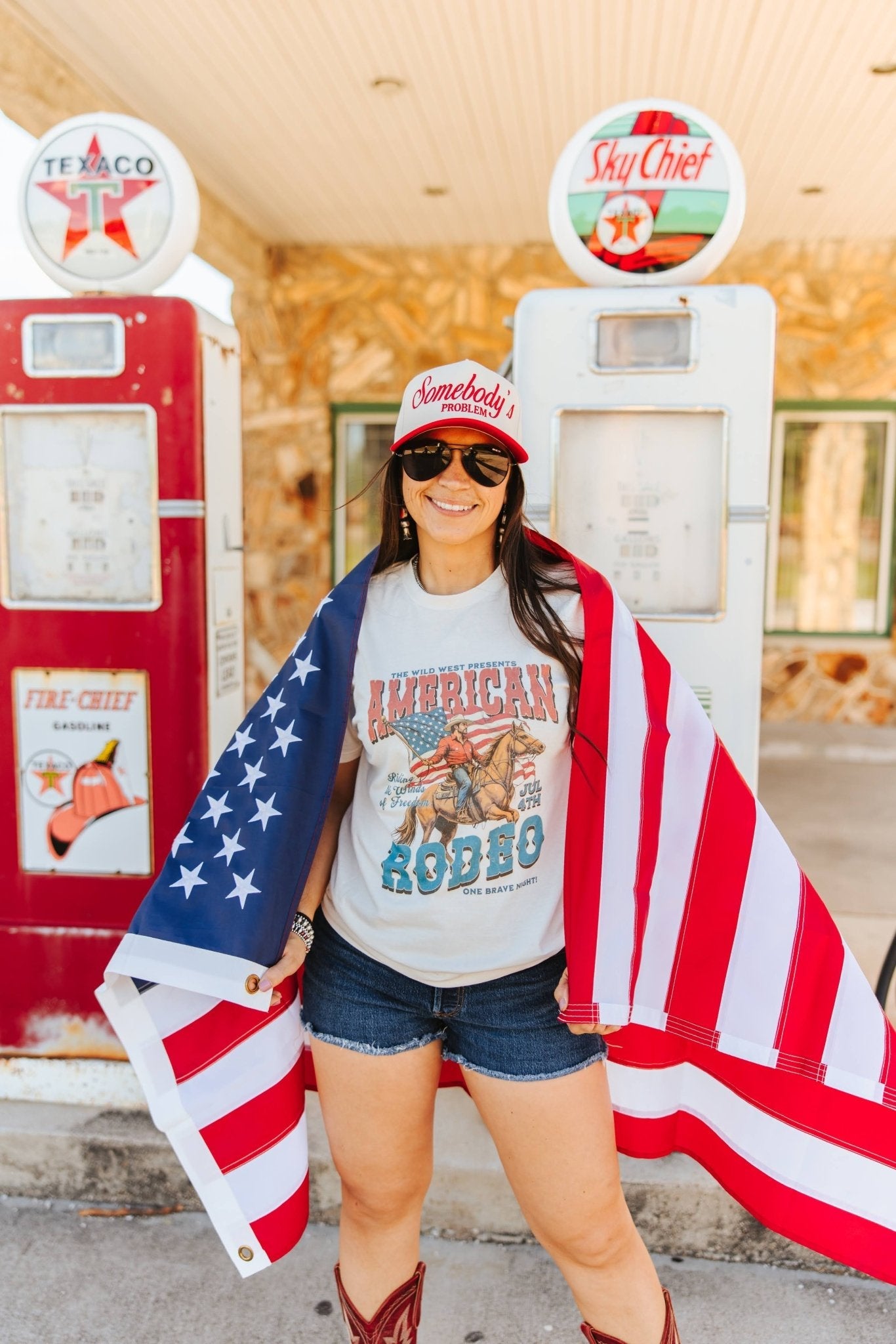 Wild Junkie American Rodeo 4th July Graphic Tee — construction detail