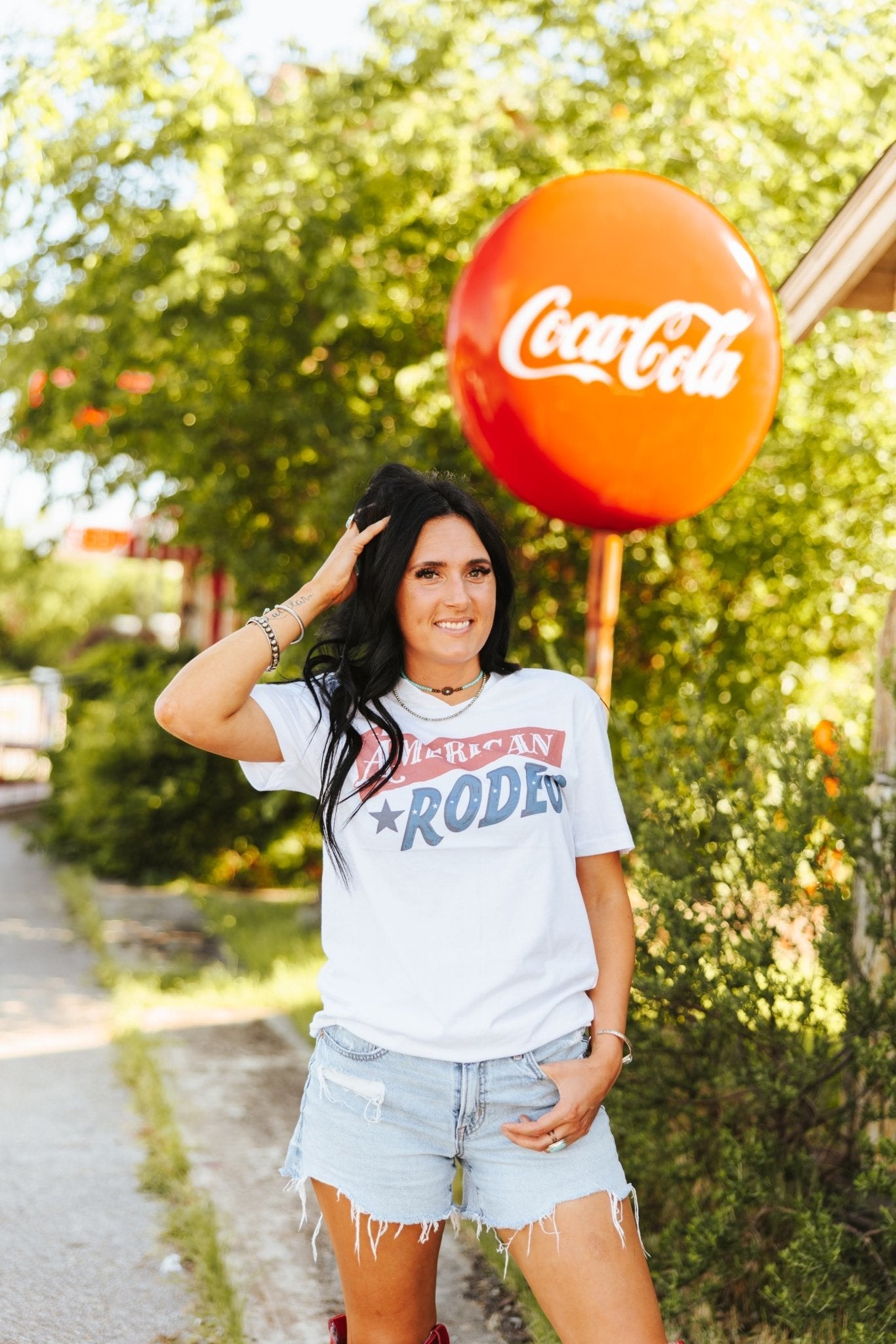 Wild Junkie American Rodeo Classic Graphic Tee — construction detail