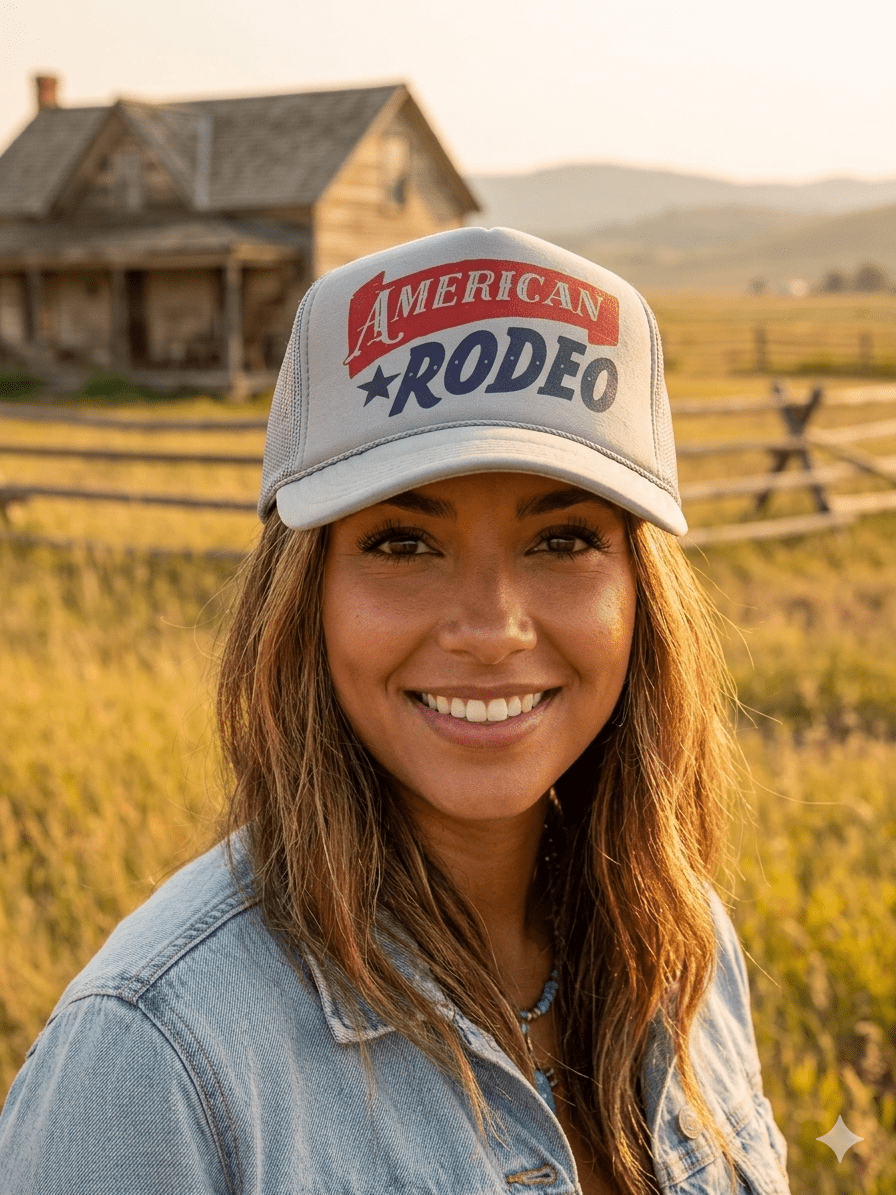 Wild Junkie American Rodeo Classic Trucker Hat — lifestyle context