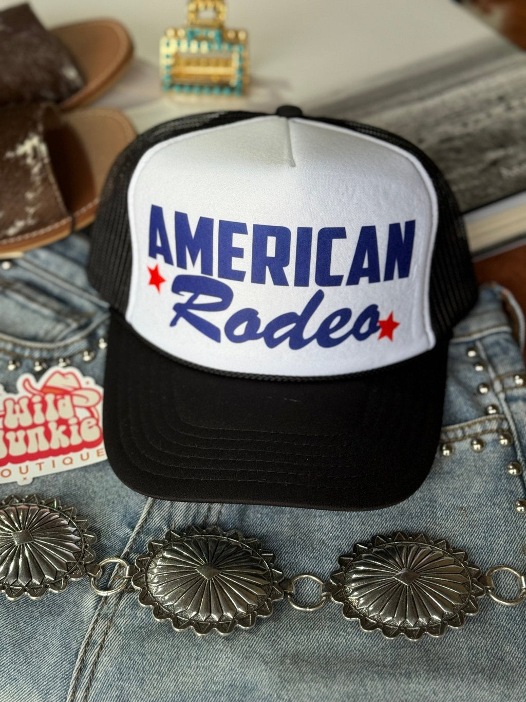Wild Junkie American Rodeo Star Trucker Hat — main product shot