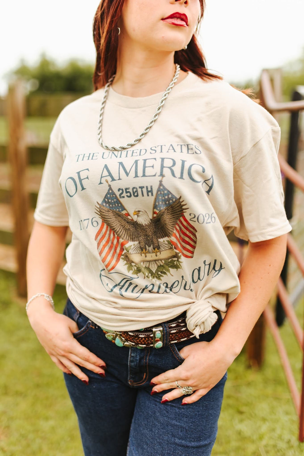 Wild Junkie America's 250th Anniversary Graphic Tee — Wild Junkie branding close-up