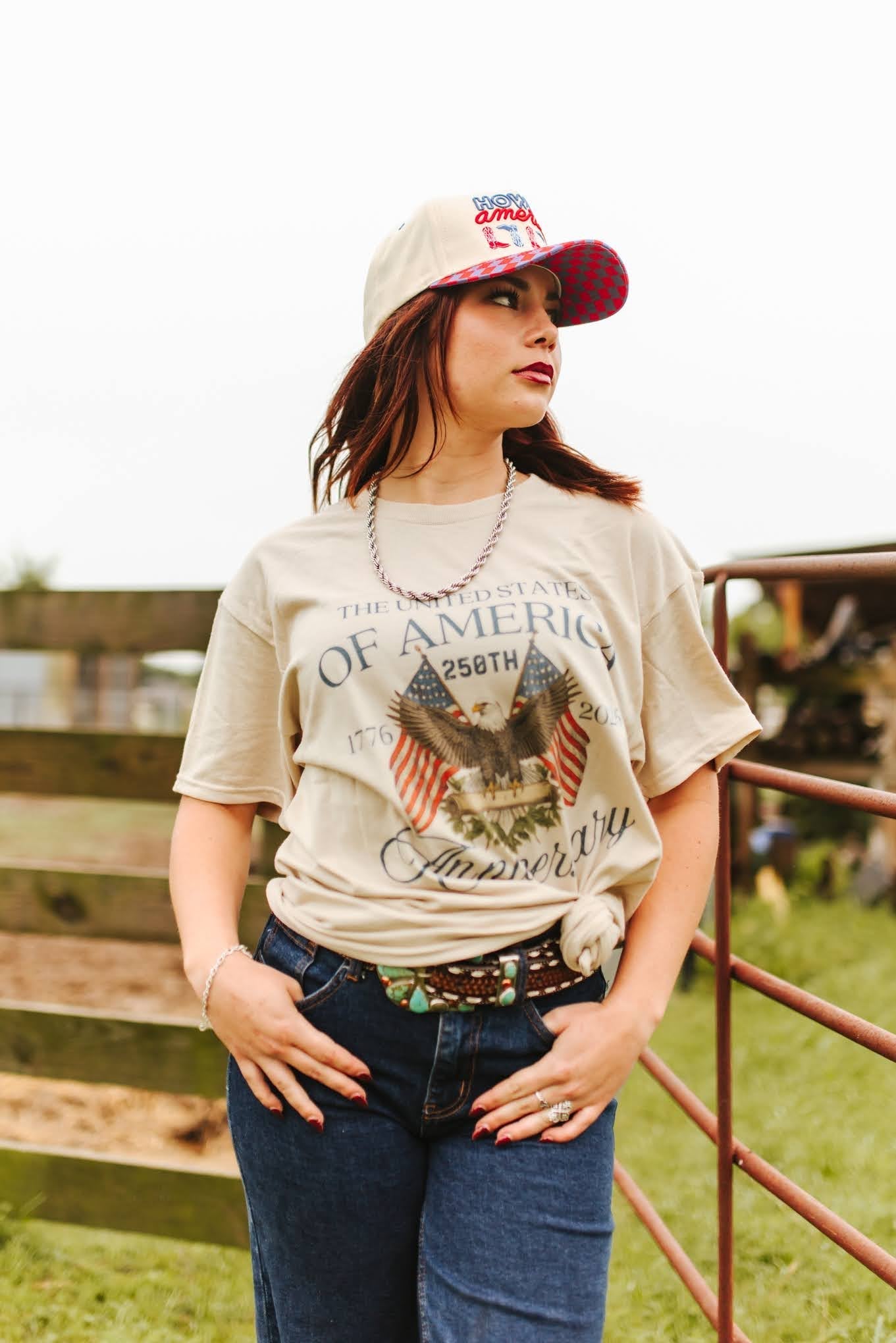 Wild Junkie America's 250th Anniversary Graphic Tee — lifestyle worn / used context