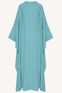 Amira Butterfly Inner Tie Abaya - Mosaic Blue Abayas Veiled 