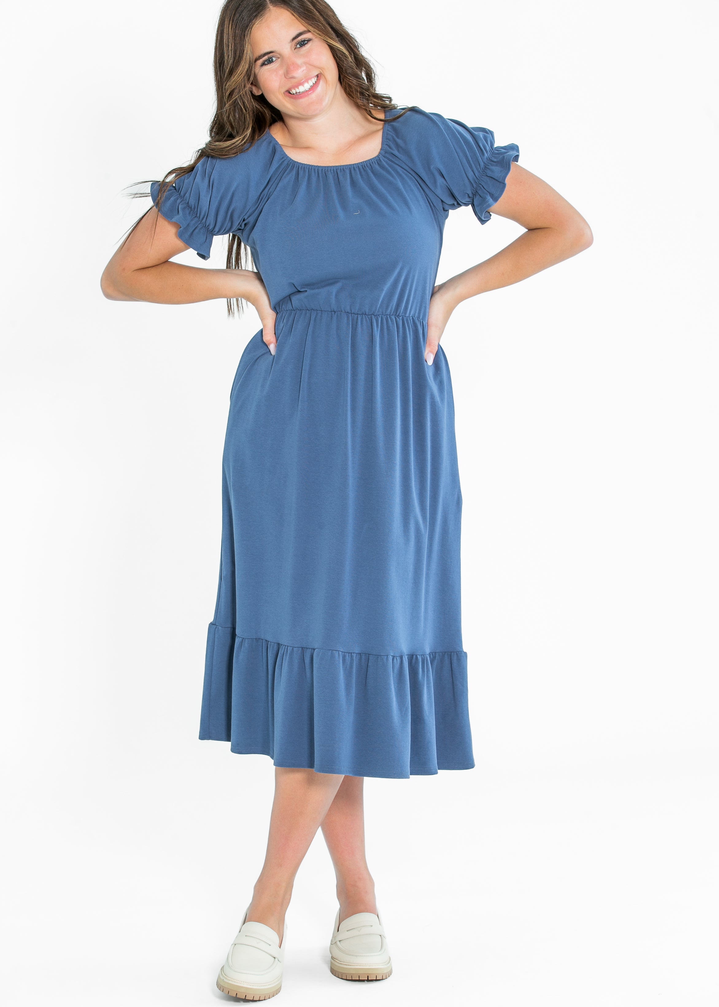 Inherit Co. Amy Puff Sleeve Midi Dress — feature highlight