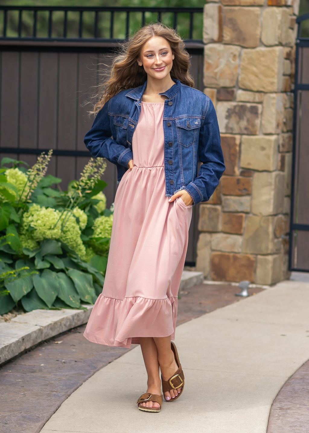 Inherit Co. Amy Puff Sleeve Midi Dress — comparison shot