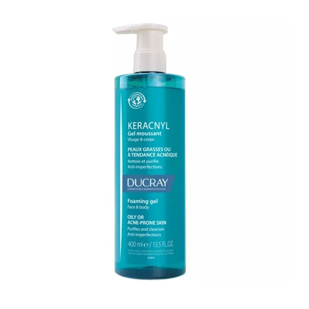 Ducray Keracnyl Foaming Gel 400ml - Acne Treatment Cleansing Gel for Oily Skin