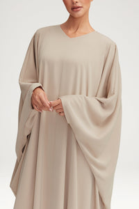 Anisa Satin Kaftan - Creme Caramel Clothing Veiled 