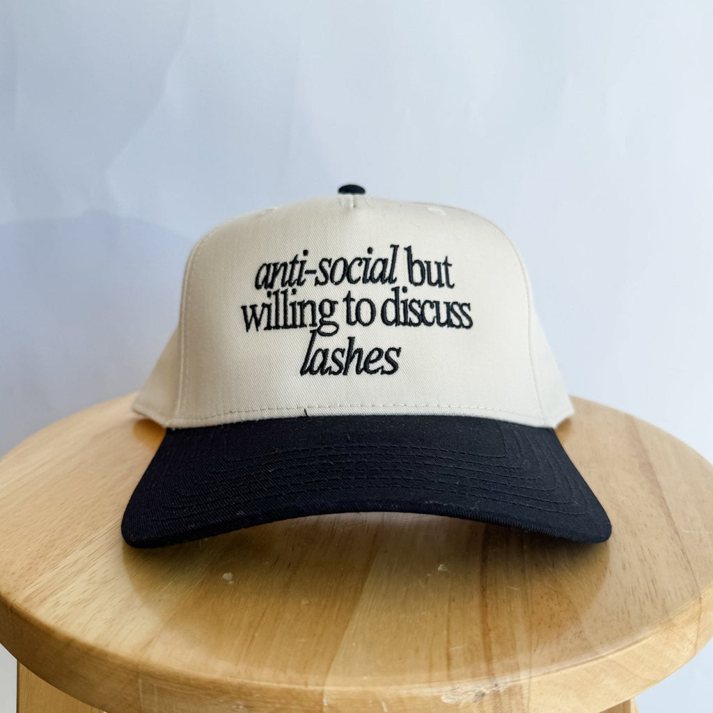 Coco & Rho Anti-Social but willing to discuss - Trucker Hat — lifestyle context