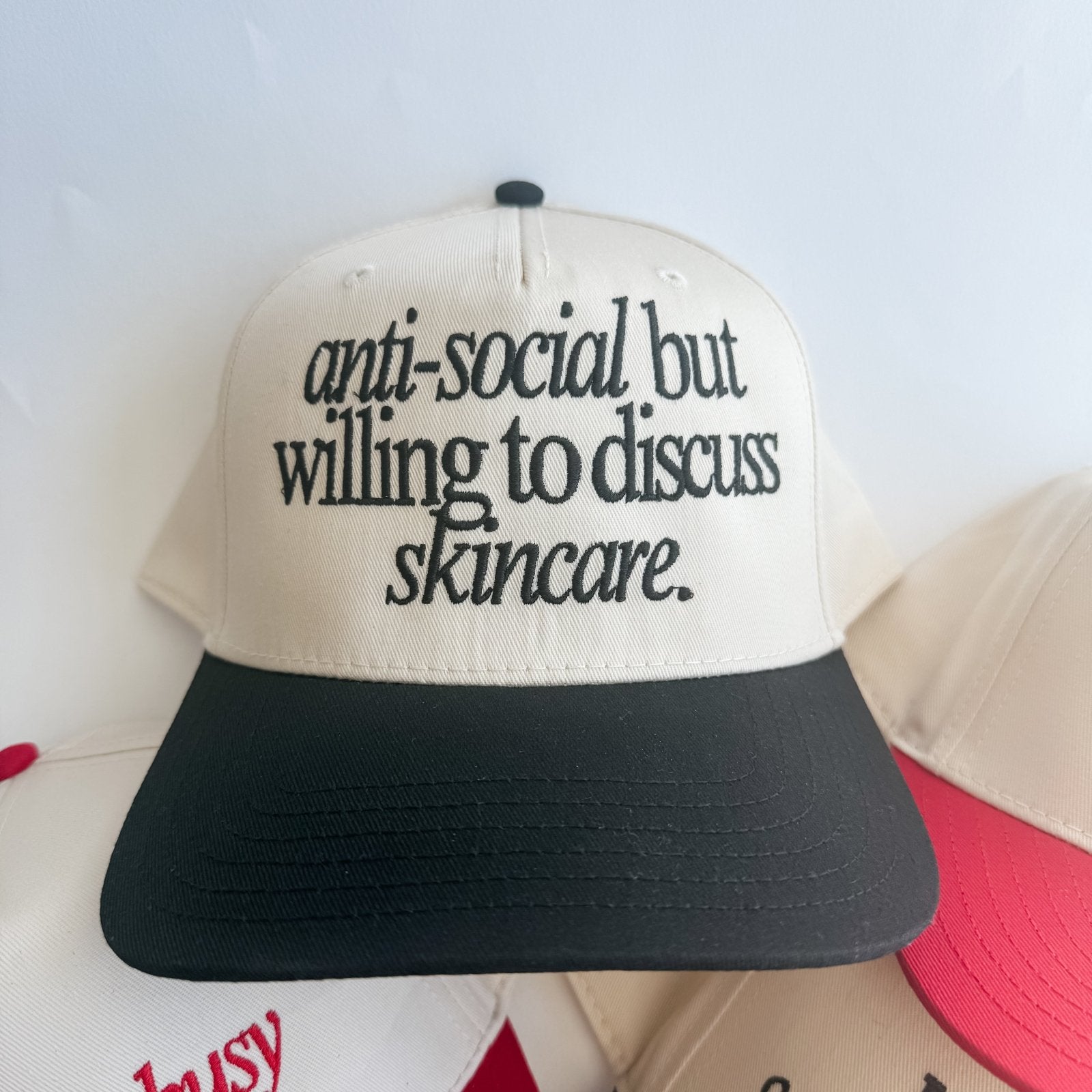 Coco & Rho Anti-Social but willing to discuss - Trucker Hat — main product shot