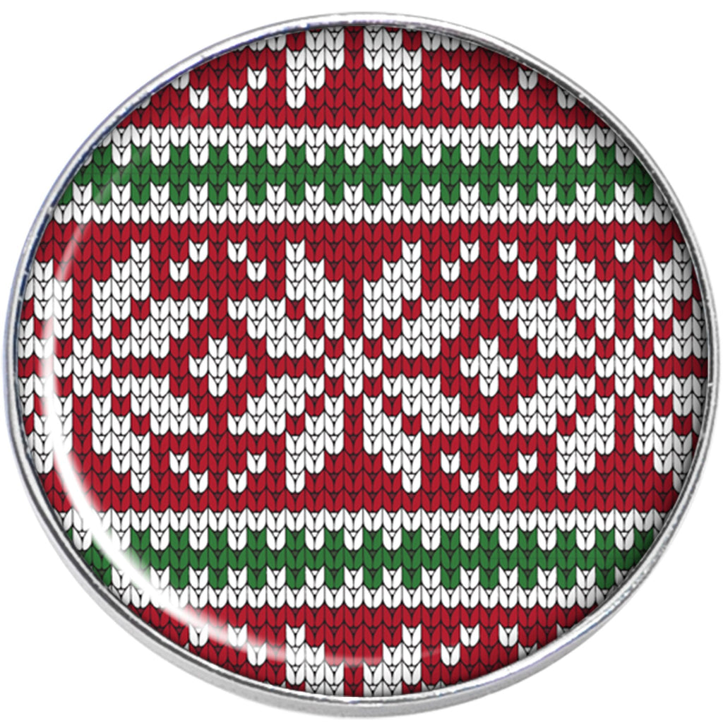 BodyCandy Red Green Christmas Sweater Stud Earrings — lifestyle context